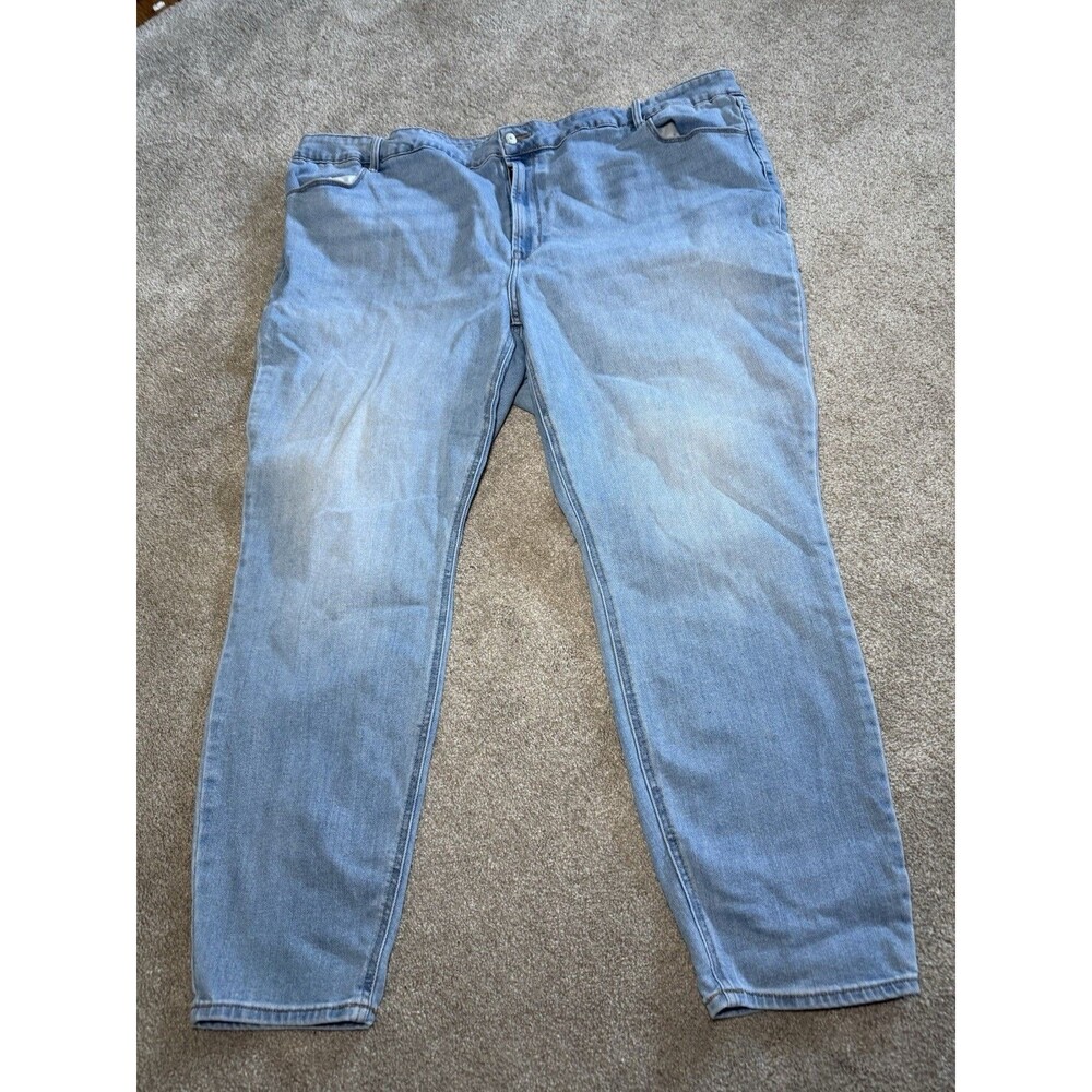 Old Navy Women's Plus Size 28 High Rise Super Skinny Light Blue Jeans